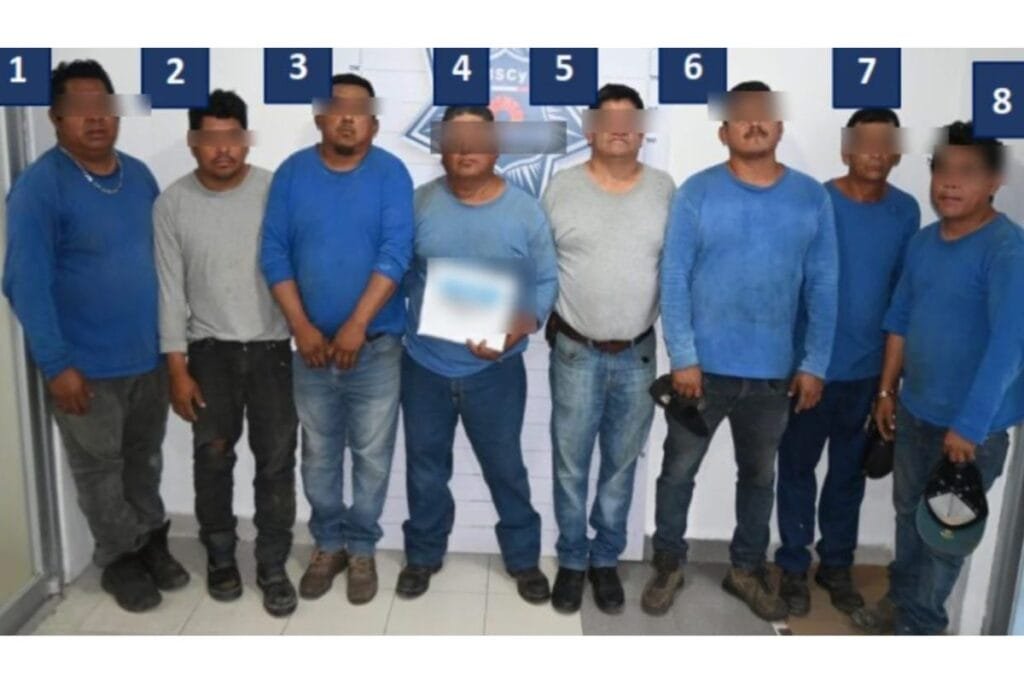 Ocho hombres fueron detenidos por robo de cobre en Cancún, perteneciente a Telmex, esto tras una denuncia en el 9-1-1